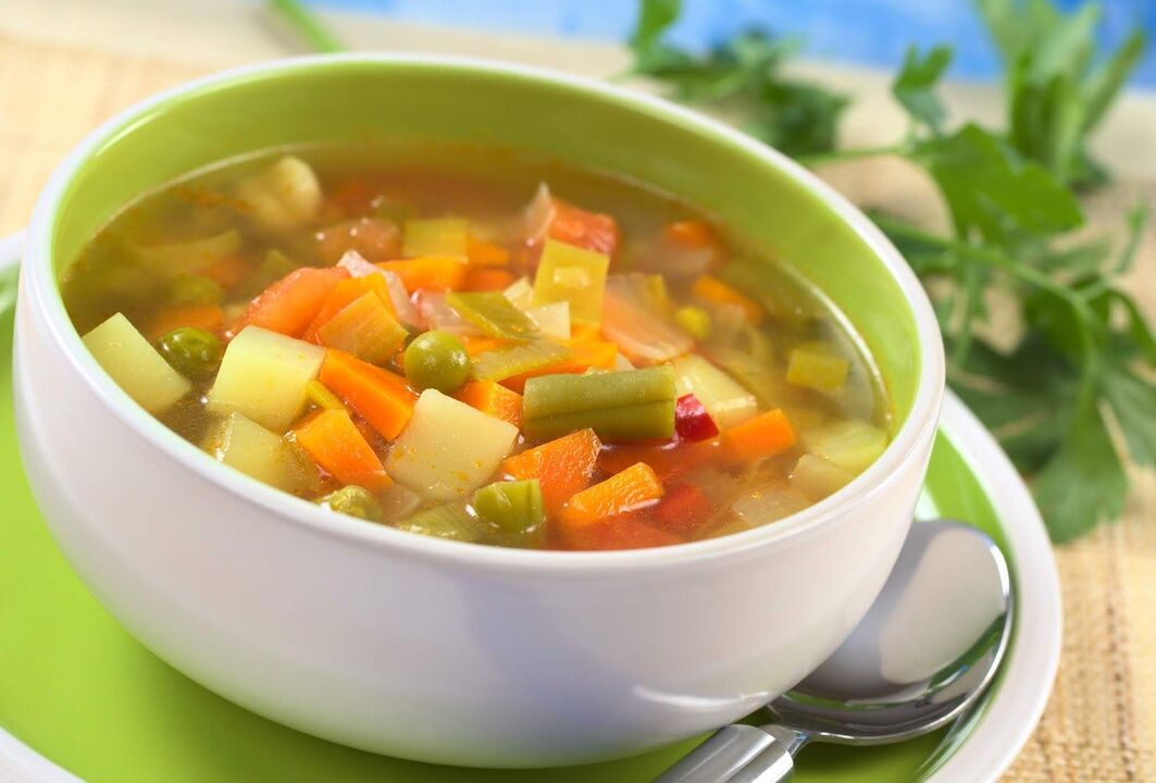 բուսական ապուր քաշի կորստի համար